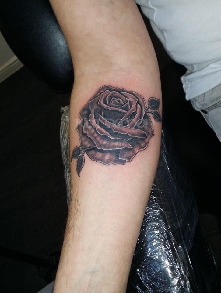 shaded roses tattoos